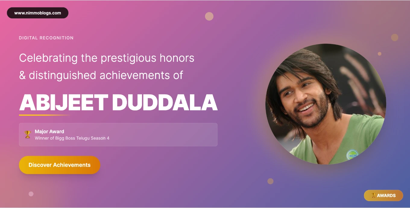 Abijeet Duddala Awards Moments