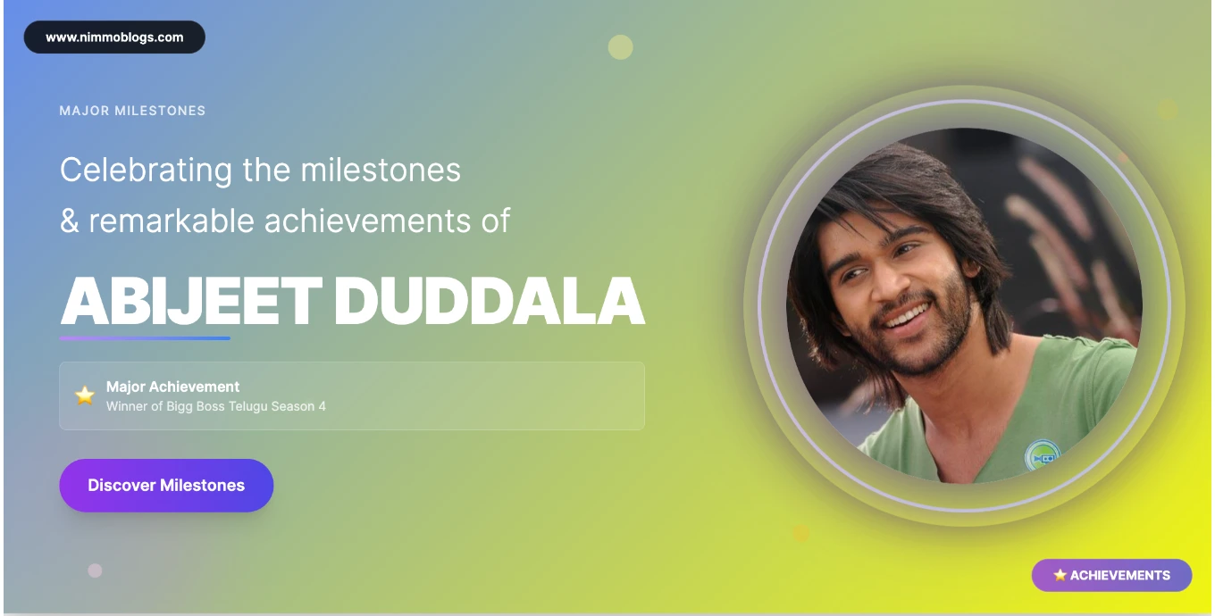 Abijeet Duddala Career Success Photo
