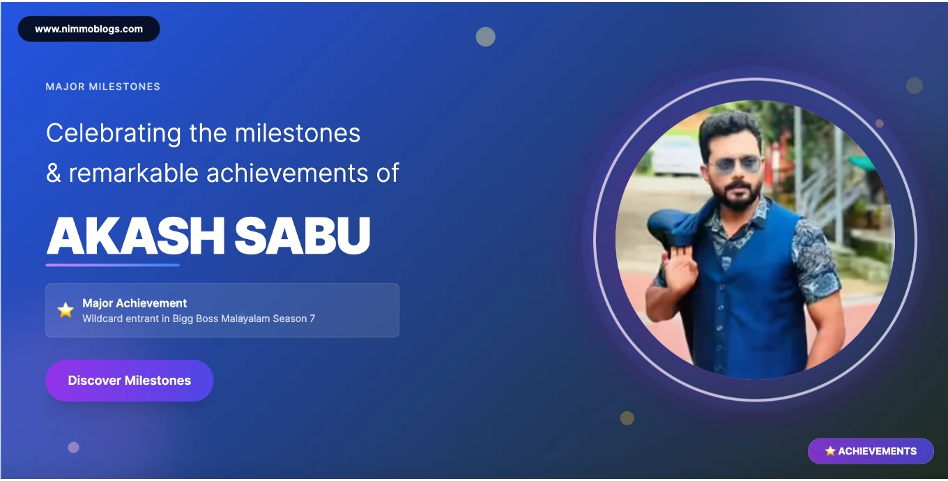 Akash Sabu Bigg Boss Malayalam 7 Biography Photo 2024