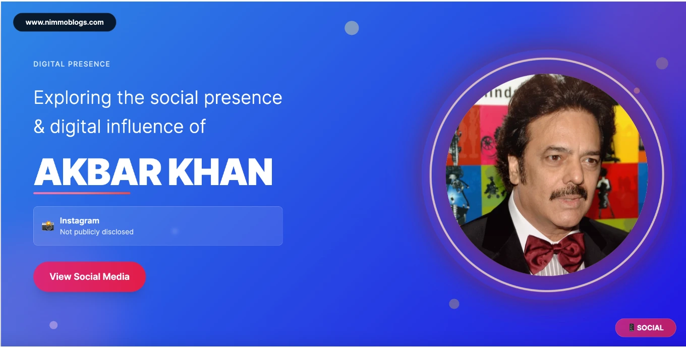 Akbar Khan Social Photo