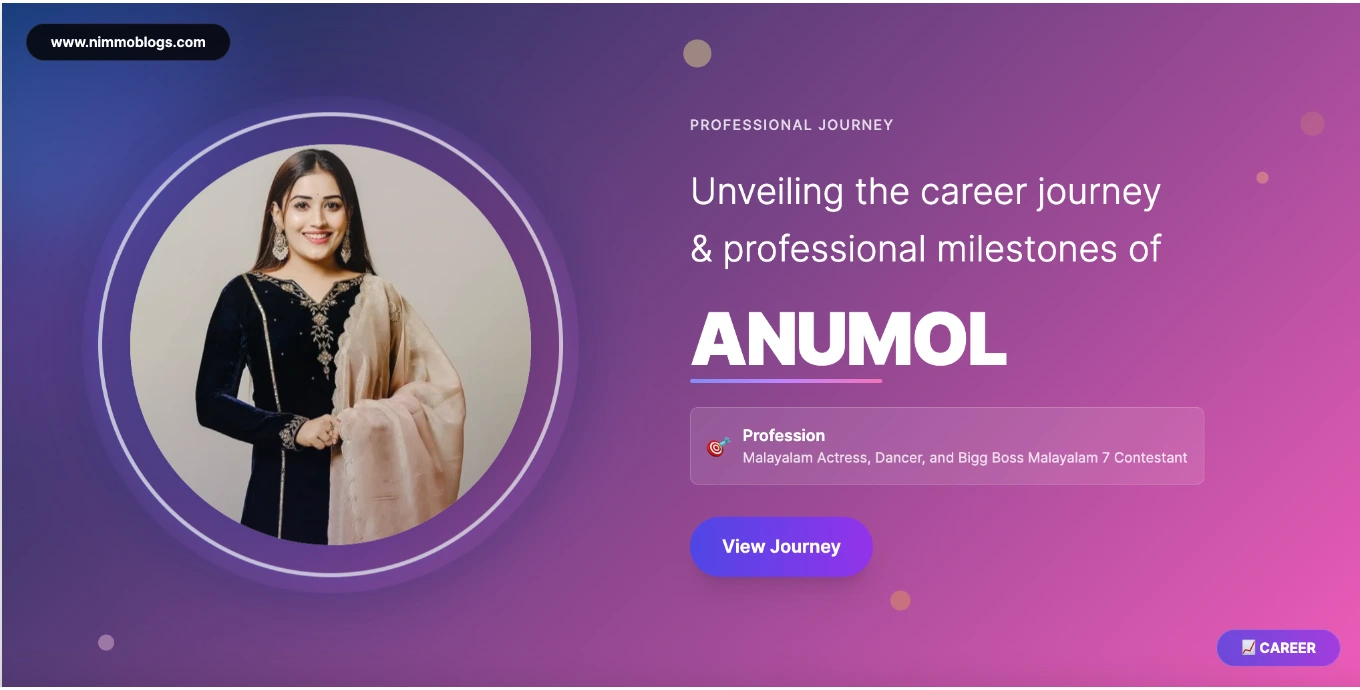 Anumol RS Career Success Photo