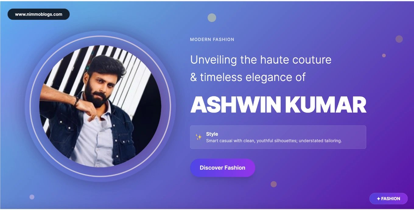 Ashwin Kumar Fashion Style Photo