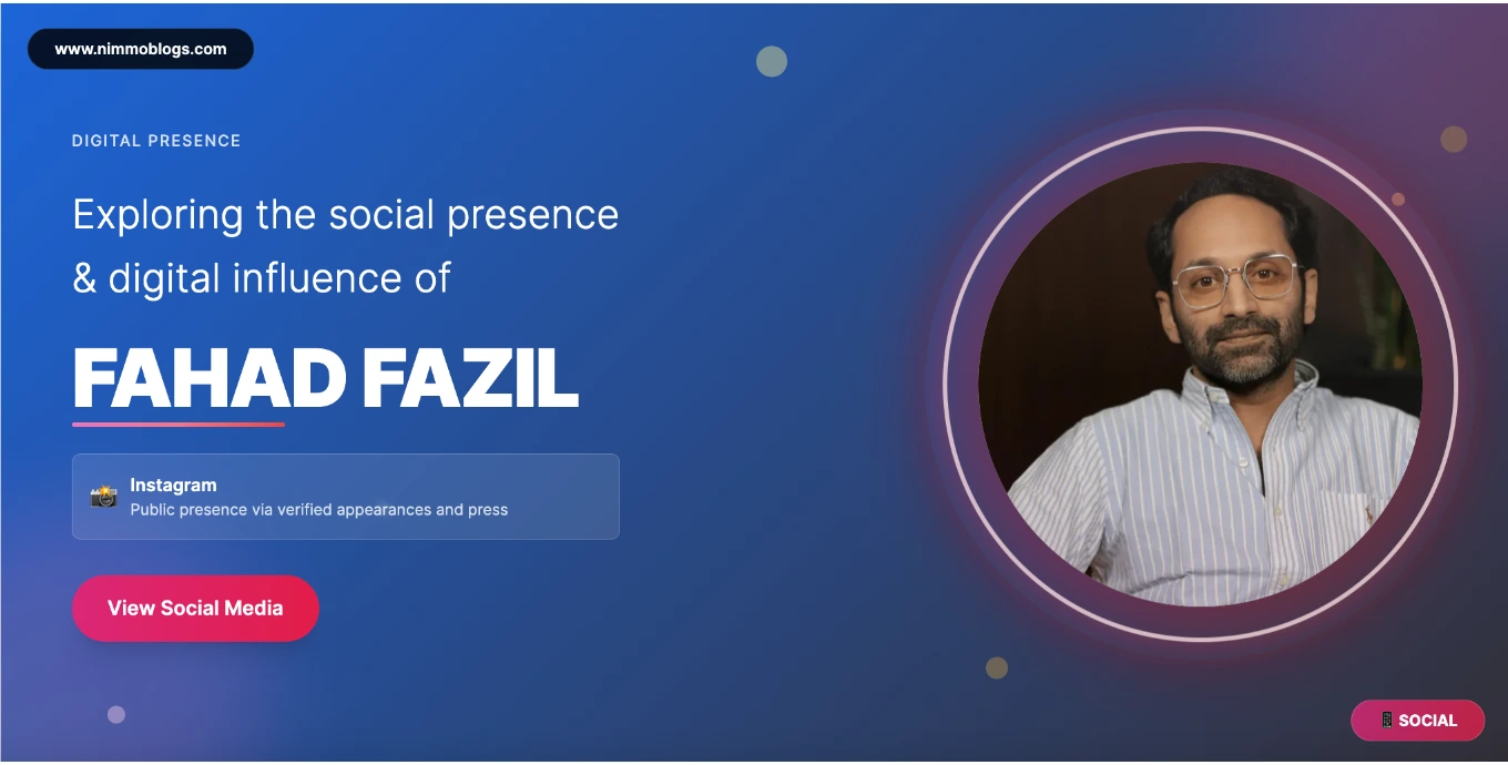 Fahadh Faasil Social - Malayalam Actor