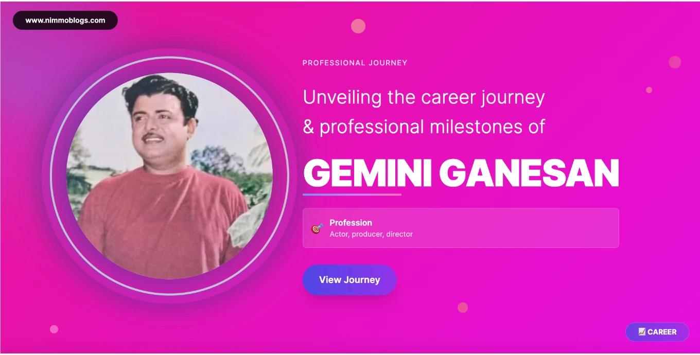 Gemini Ganesan Career photo