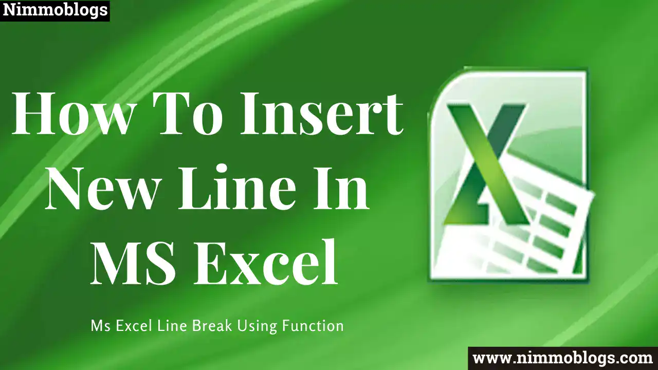 MS Excel: How To Insert A New Line In Excel