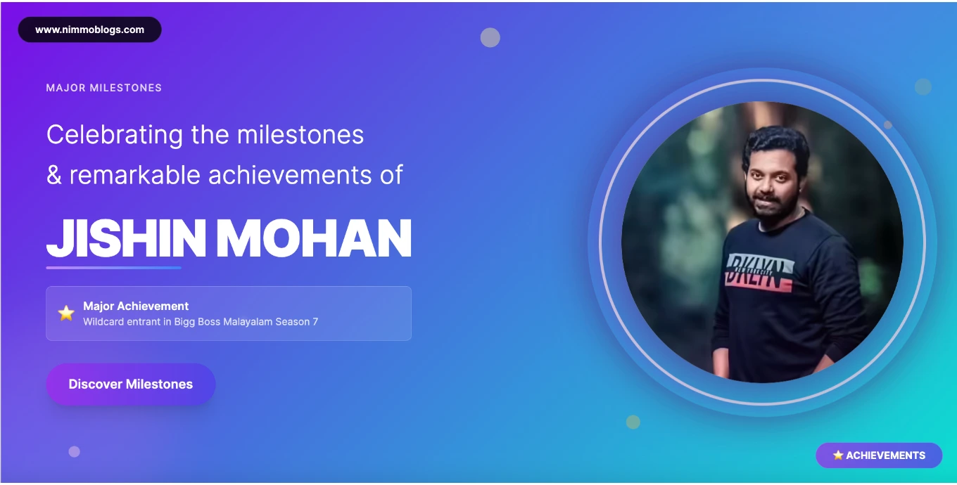 Jishin Mohan Achievements Photo