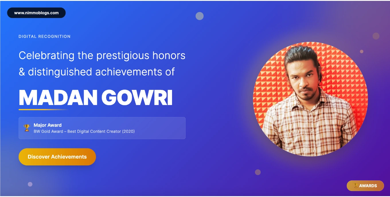 Madan Gowri Tamil YouTuber Biography Photo 2025