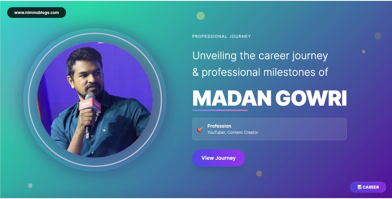 Madan Gowri Content Creator Achievement Photo