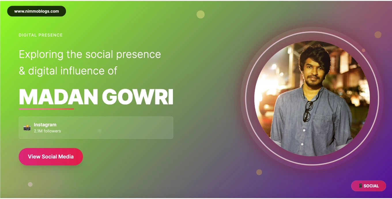 Madan Gowri Content Creator Social Photo