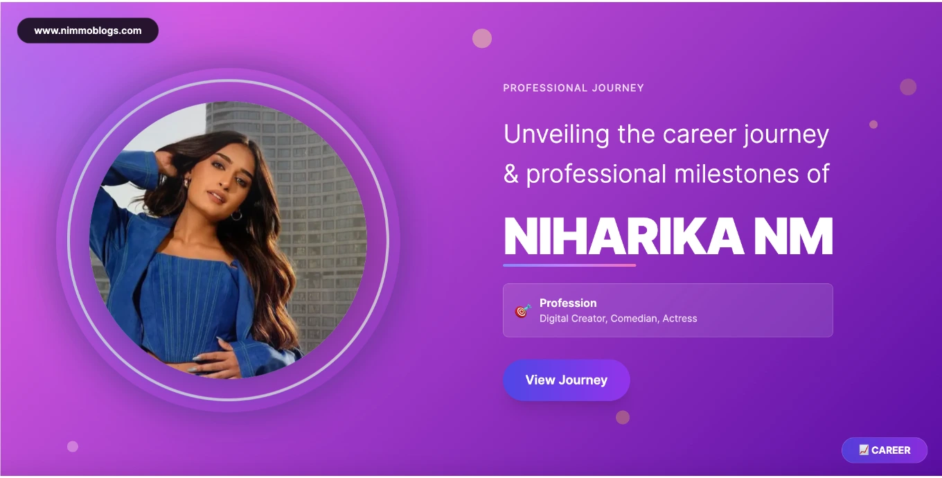 Niharika NM Career Success Photo
