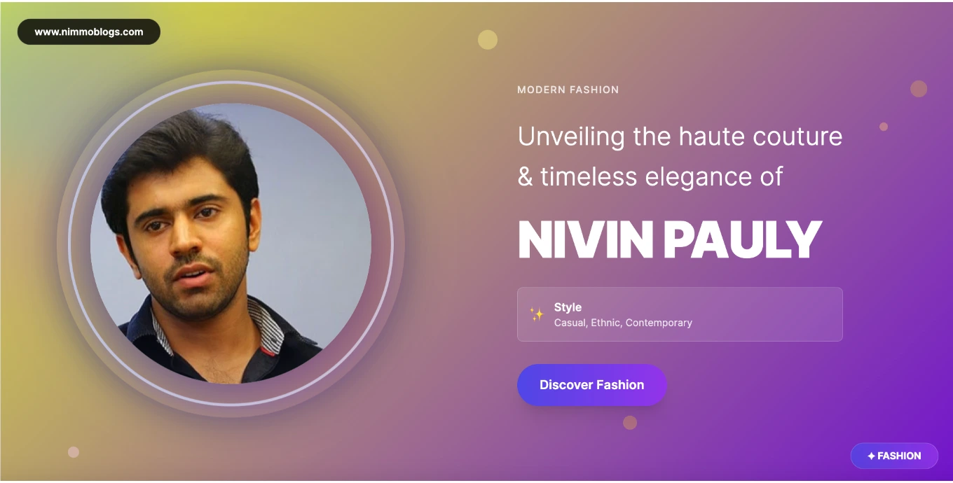 Nivin Pauly Fashion Style Photo