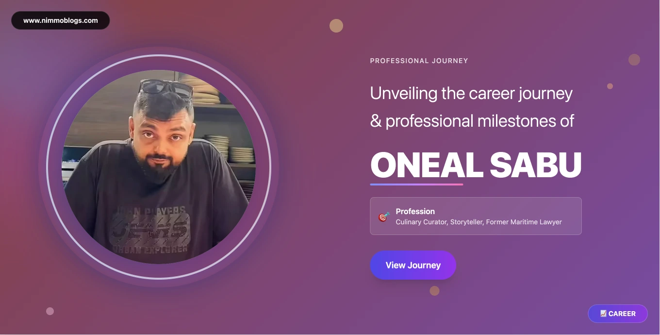 Oneal Sabu Career Transition Legal to Culinary 2025