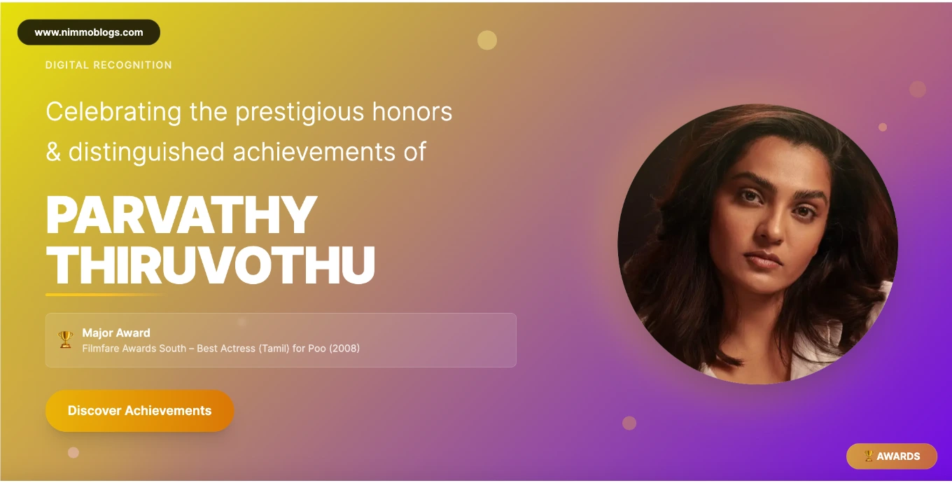 Parvathy Thiruvothu Awards Photo