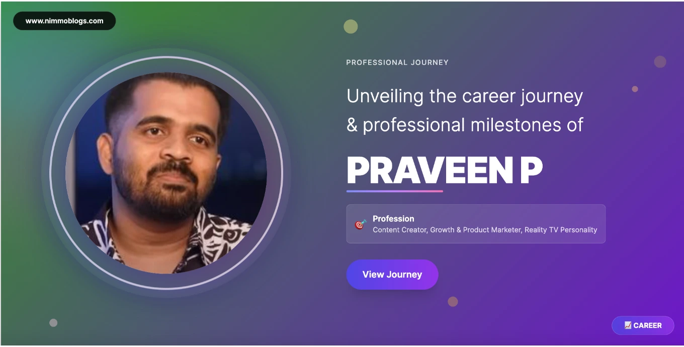Praveen P Career Success Asianet