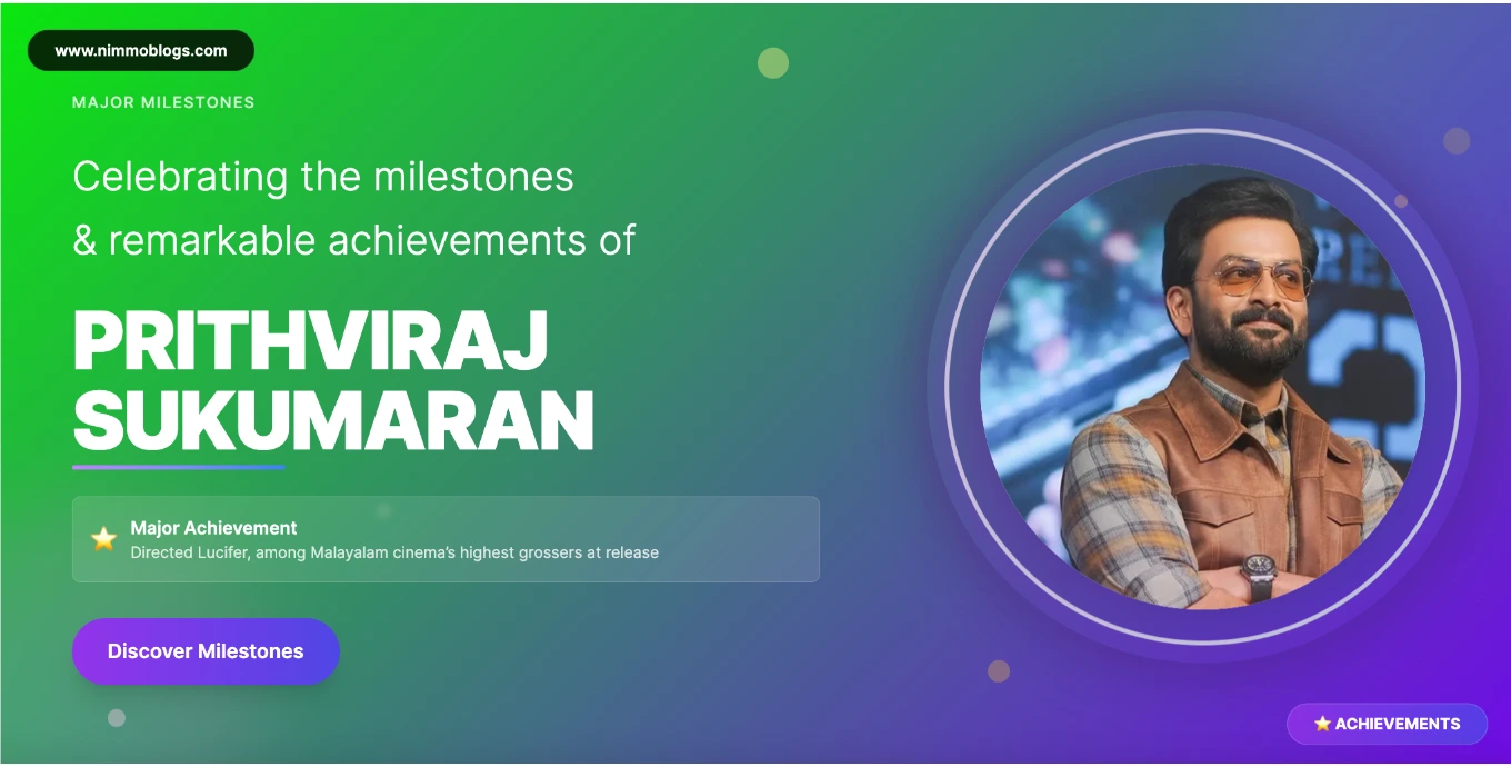 Prithviraj Sukumaran Career Success Photo