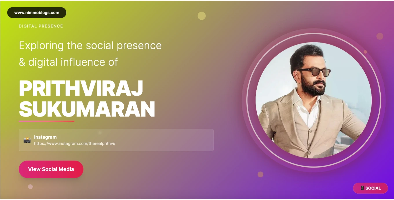 Prithviraj Sukumaran Social Moments