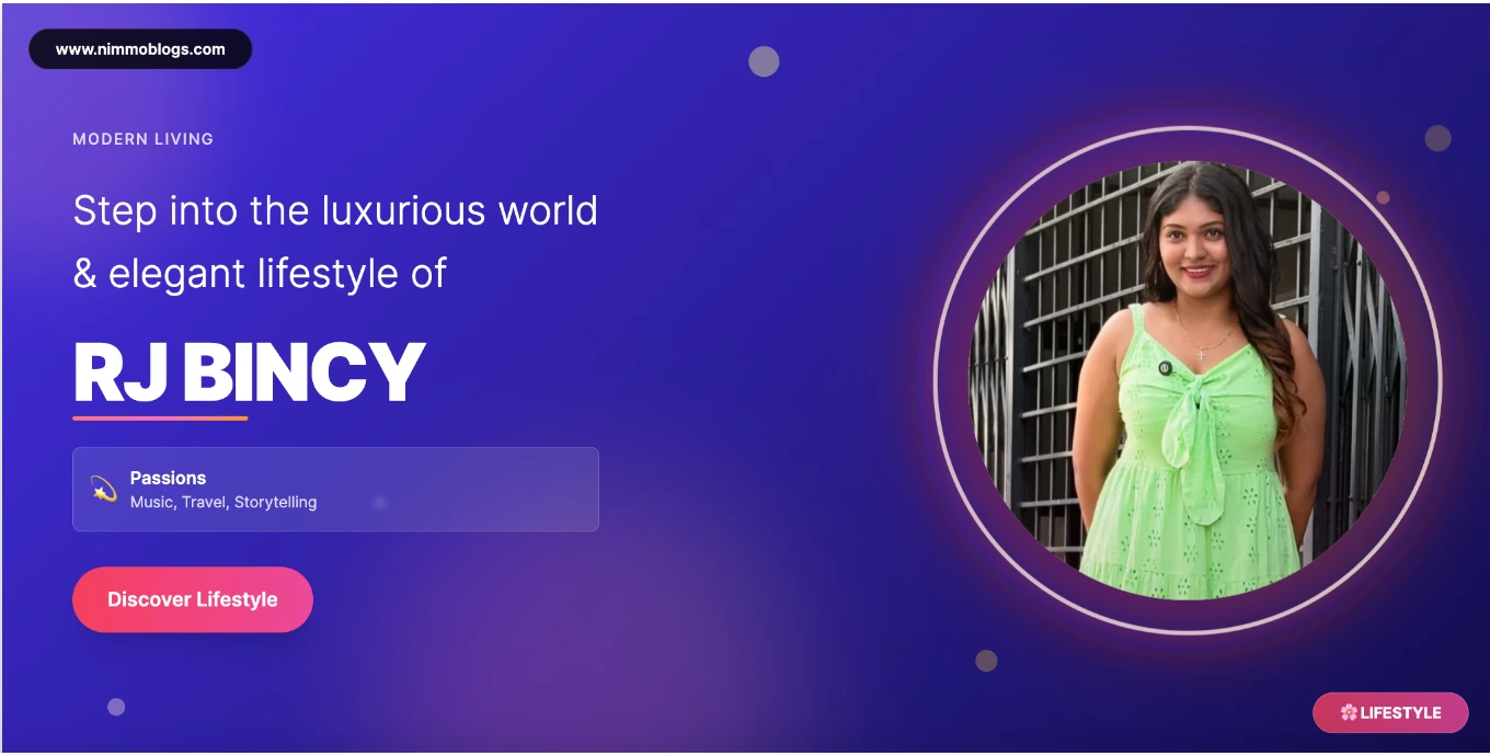 RJ Bincy Malayalam Radio Jockey Biography Photo 2025