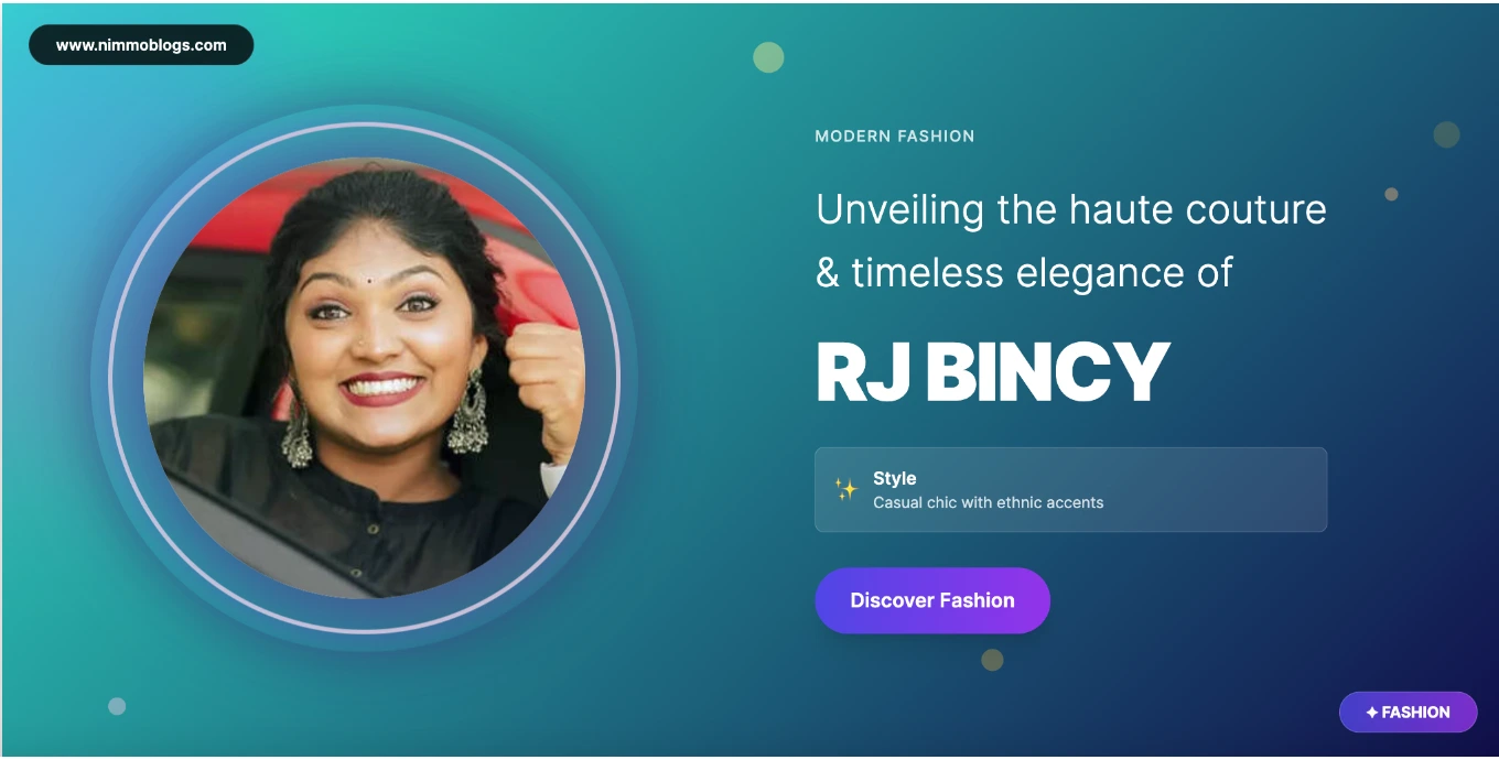RJ Bincy Fashion Style Malayalam Media