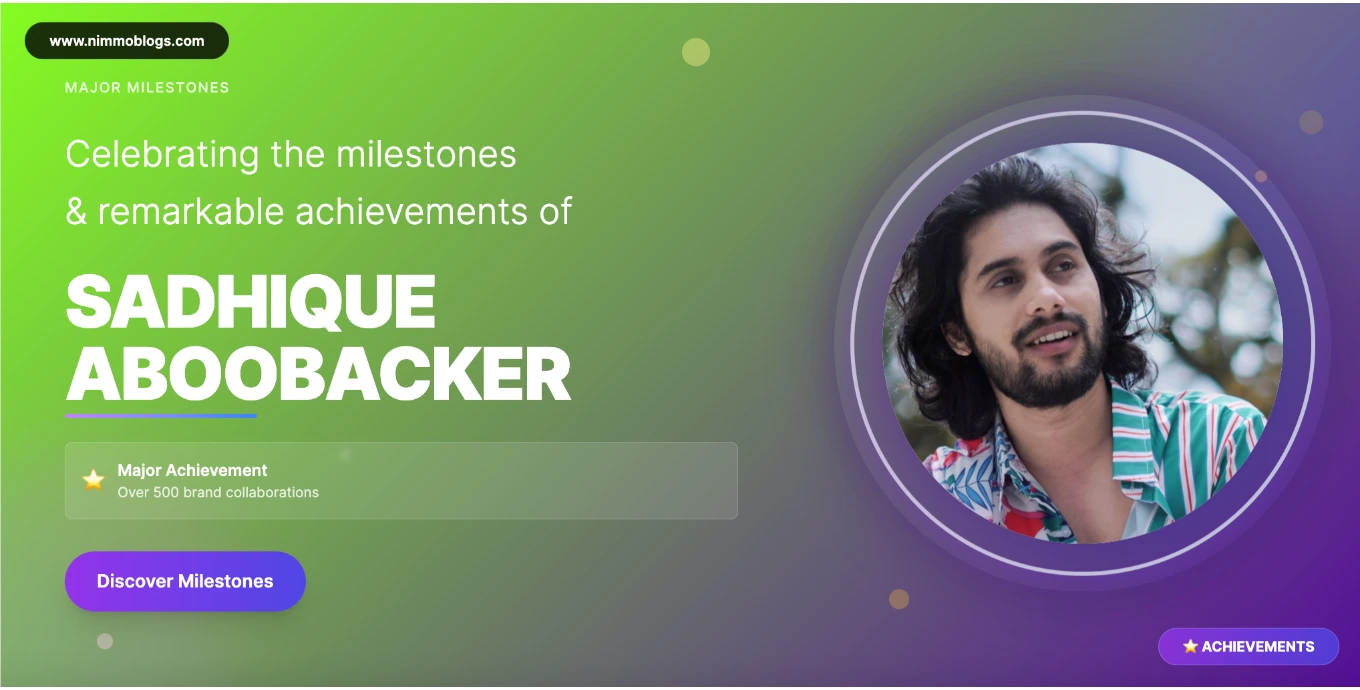 Sadhique Aboobacker Fashion Achievements Photo