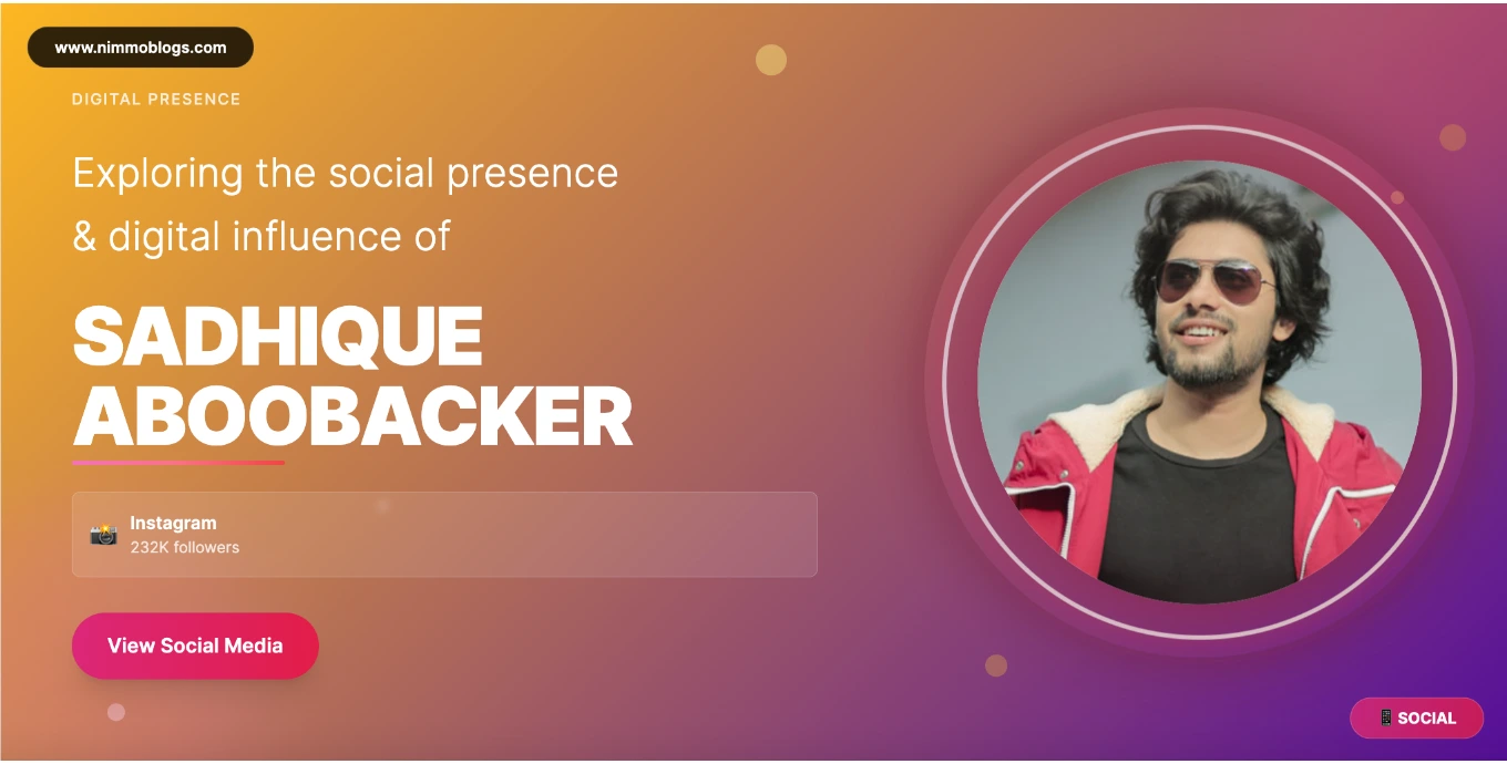 Sadhique Aboobacker Social photo