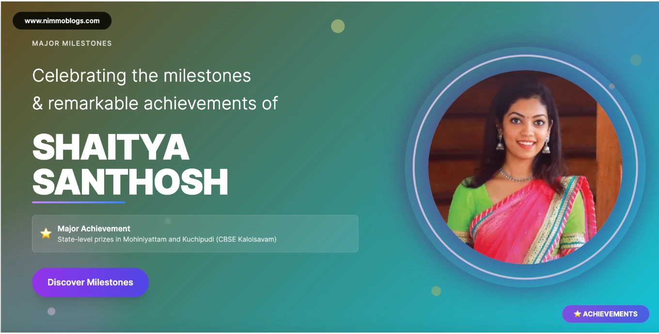 Shaitya Santhosh Career Success Photo