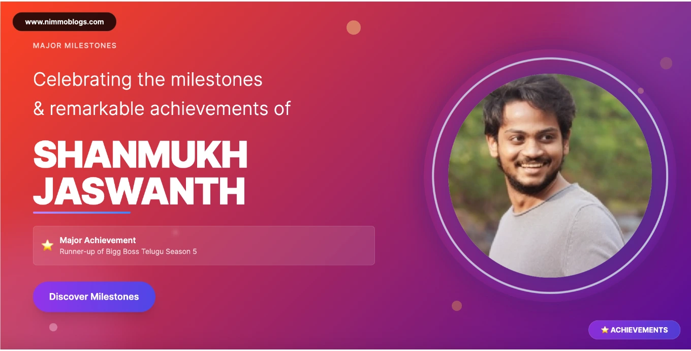 Shanmukh Jaswanth Career Success Digital Entertainment Photo