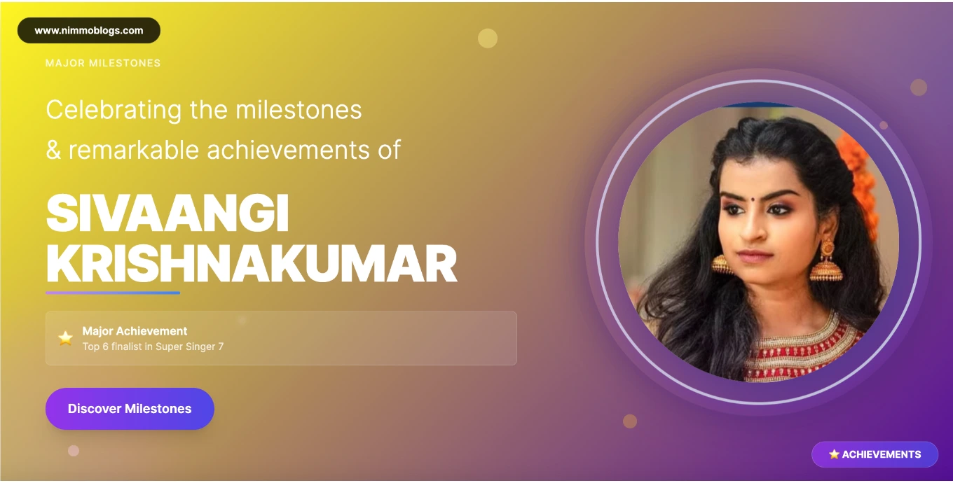 Sivaangi Krishnakumar Career Success Television Photo