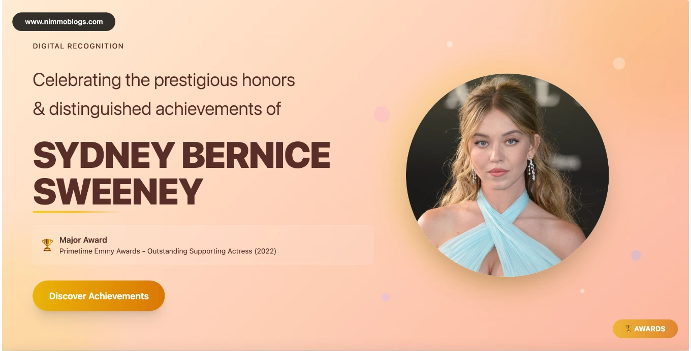 Sydney Sweeney Award Photo