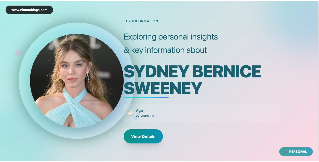Sydney Sweeney Biography Photo